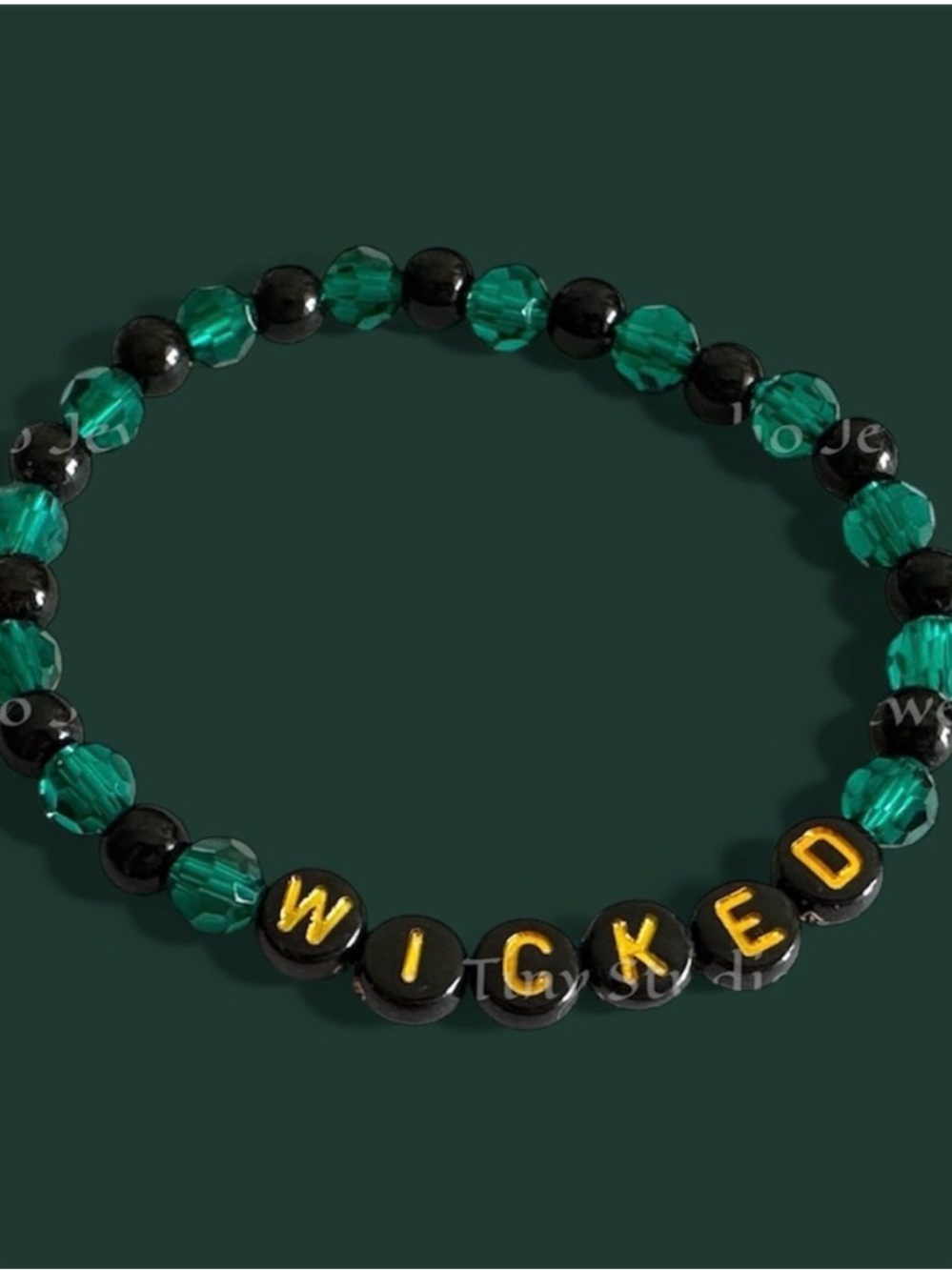 Wicked Beaded Stretch Bracelet Handmade